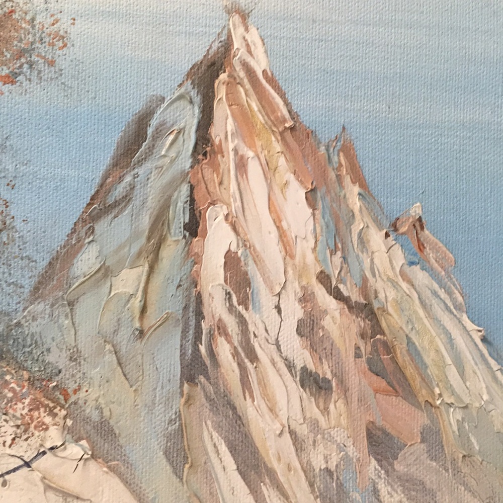 Original Signed Mountain Landscape Painting - Picture 6 of 8